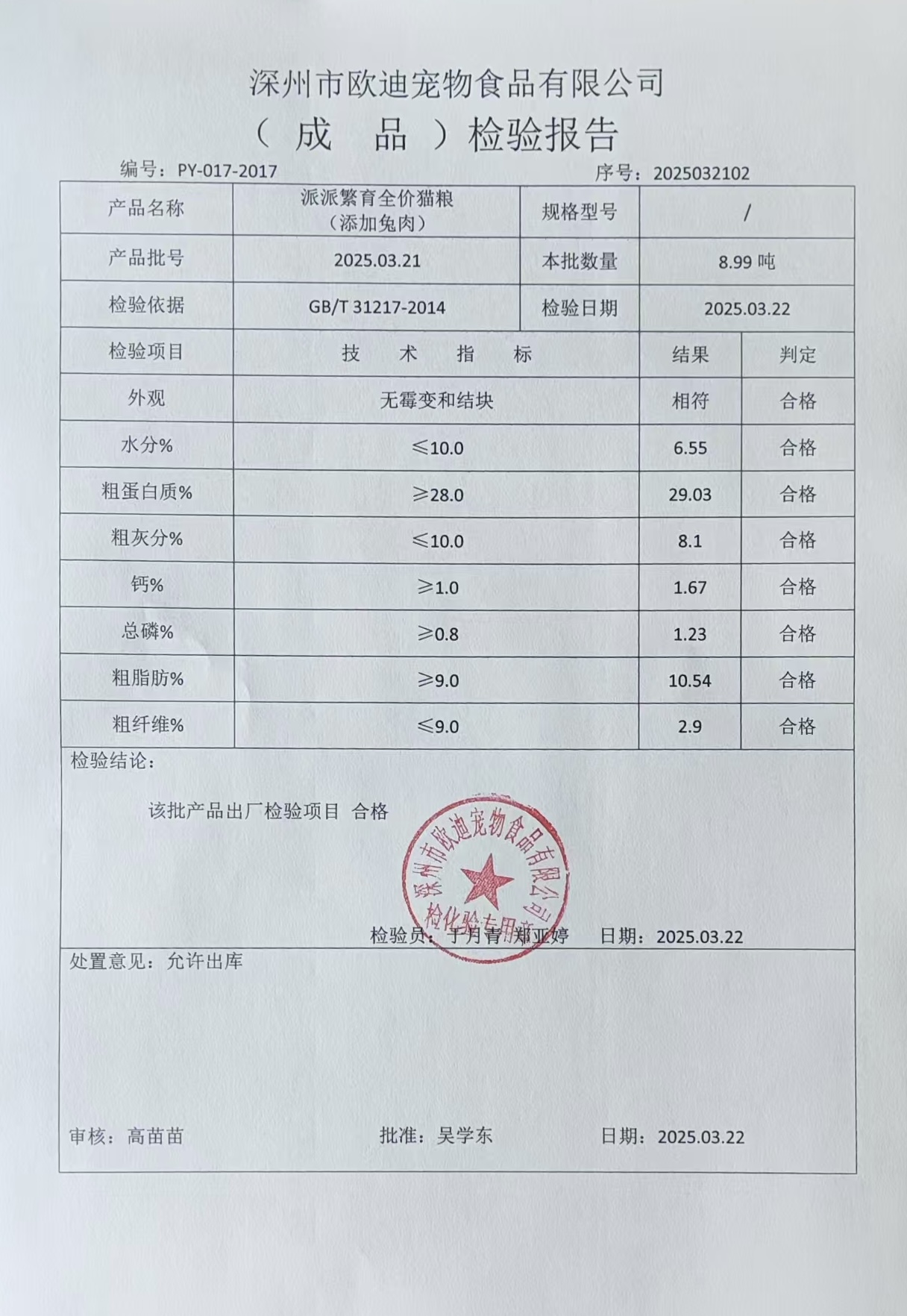 派派系列产品通过国家GB/T标准检测，品质再获权威认证
